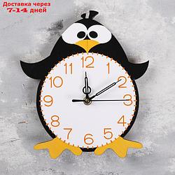 Часы настенные "Пингвин",  плавный ход, стрелки микс