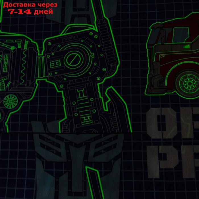 Постельное белье 1,5 сп Neon Series "Optimus Prime" Transformers 143*215 см, 150*214 см, 50*70 см -1 шт - фото 5 - id-p219580493