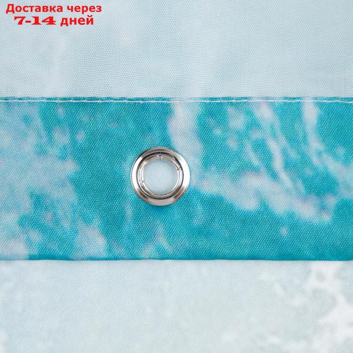 Штора для ванной Этель "Waves" 145 х 180 см, полиэстер - фото 3 - id-p219581464