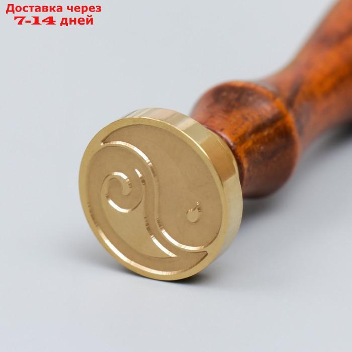 Печать для сургуча с деревянной ручкой "Инь-ян" 9х2,5х2,5 см - фото 4 - id-p219582419