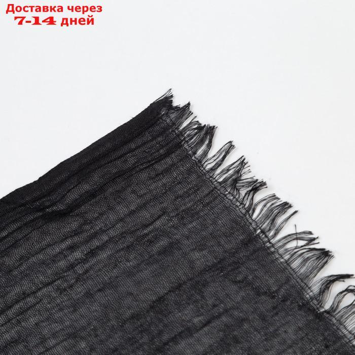 Палантин текстильный, цвет черный, размер 100х180 - фото 4 - id-p219582457