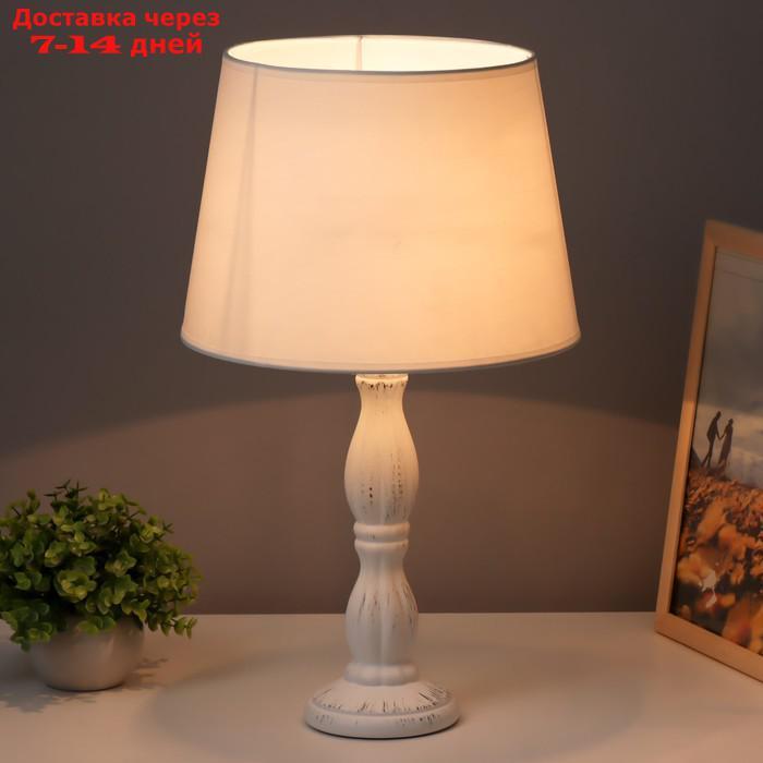 Лампа настольная 16628/1WT E27 40Вт белый 25х25х48 см - фото 3 - id-p219581596