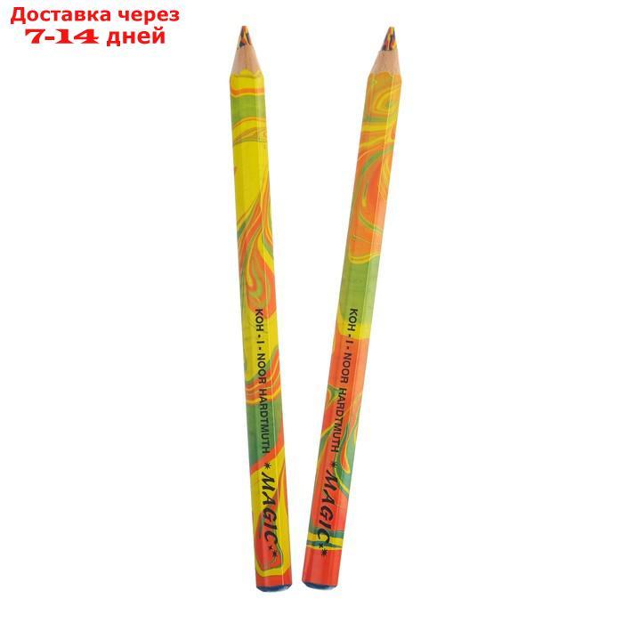 Набор 2 штуки карандаш с многоцветным грифелем Koh-I-Noor Magic, утолщённый (1181215) - фото 1 - id-p219581619