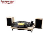 Проигрыватель виниловых дисков RITMIX LP-240, 6 Вт, RCA, Type-B, светлое дерево