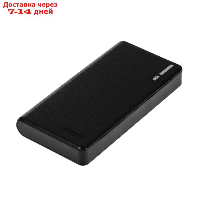 Внешний аккумулятор LuazON PB-26, 15600 мАч, 2 USB, 1/2 А, фонарик, чёрный - фото 3 - id-p219582153