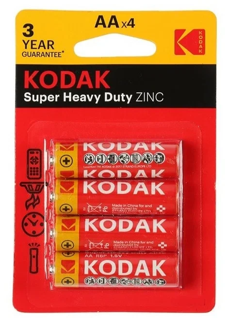 Батарейка - элемент питания Kodak Super Heavy Duty ZINC R6/4BL 556718
