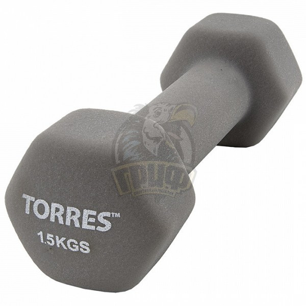 Гантели неопреновые Torres 1.5 кг (пара) (арт. PL550115) - фото 1 - id-p219630008