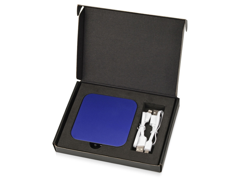 Портативное зарядное устройство на 4000 mAh с литий-полимерной батареей в компактном корпусе из металла, синий - фото 6 - id-p219630019