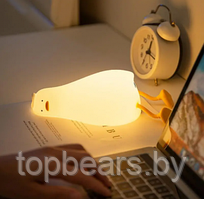 Светильник - ночник силиконовый Сонный Гусь Duck Sleep Lamp (USB, 3 режима, таймер 30 мин)