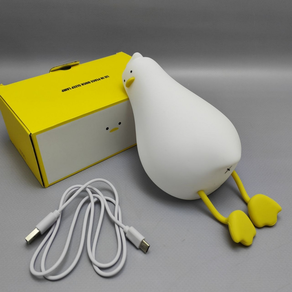 Светильник - ночник силиконовый Сонный Гусь Duck Sleep Lamp (USB, 3 режима, таймер 30 мин) - фото 8 - id-p219630288