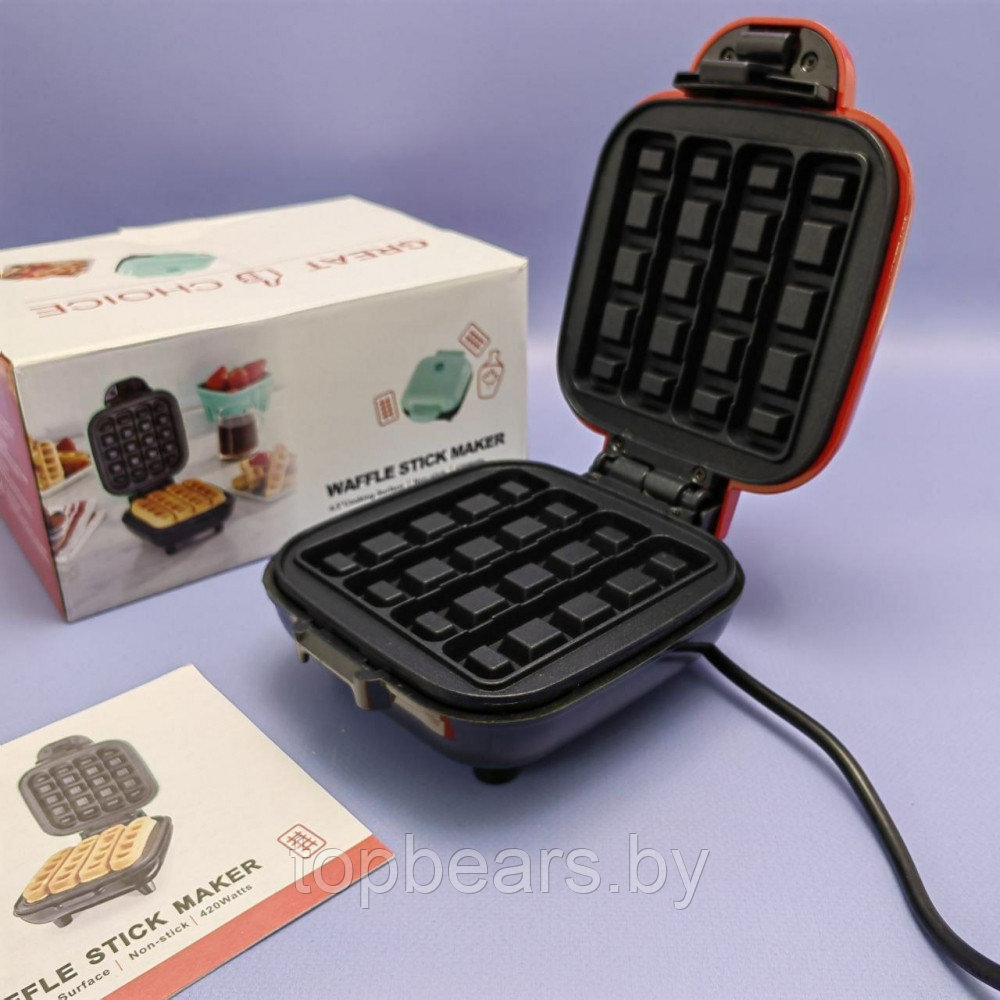 Электрическая мини вафельница Waffle Stick Maker, 420W (бельгийские, венские вафли) - фото 8 - id-p219630127