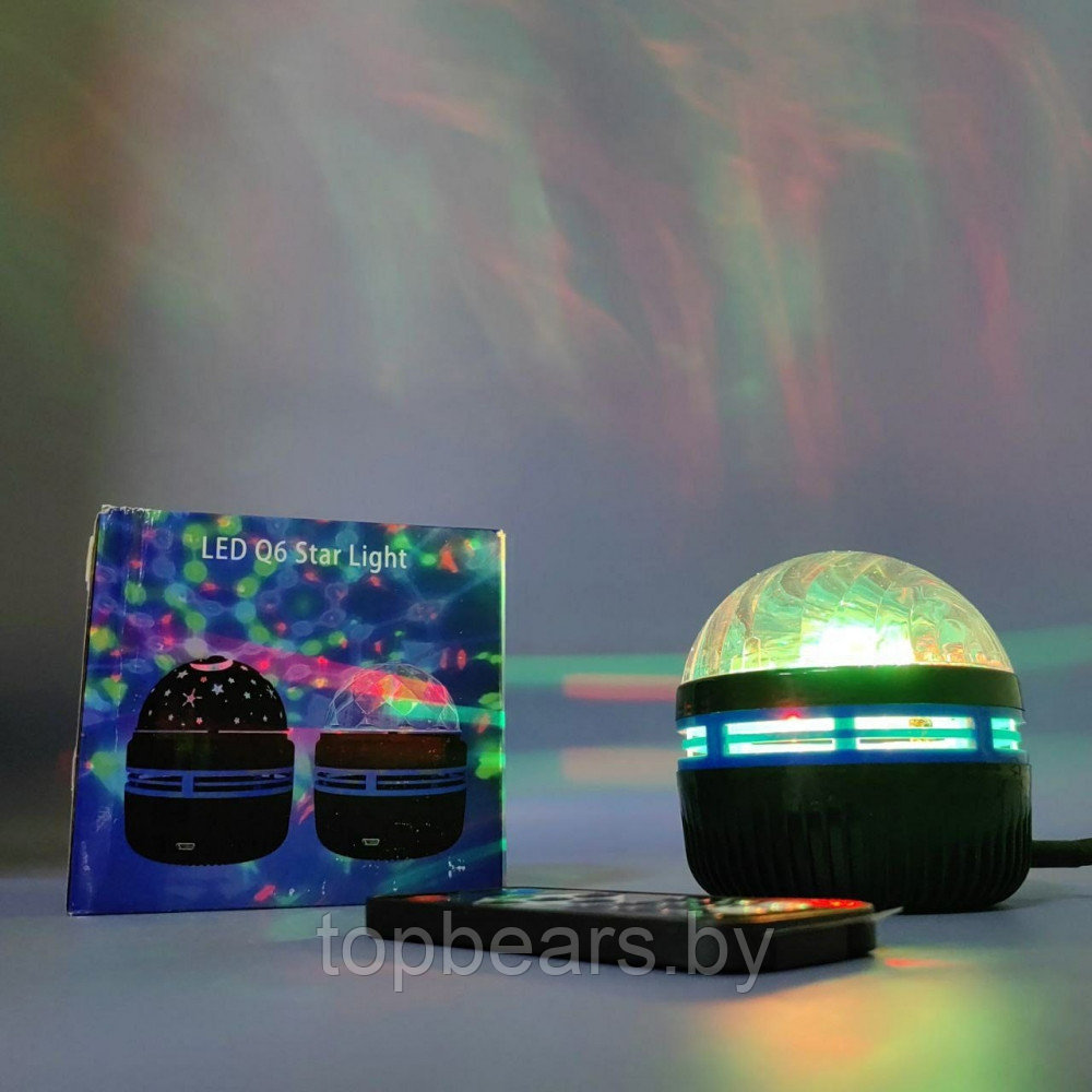 Проектор ночник Волна Q6 LED Starry projection light с пультом ДУ (режимы подсветки, датчик звука) - фото 10 - id-p219630135