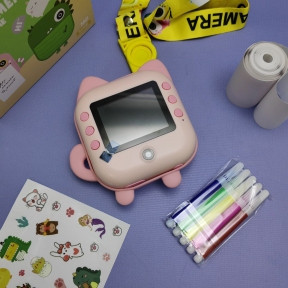 Детский фотоаппарат с мгновенной печатью Childrens Time Print Camera (фото, видео, поддержка SD-card до 32 Gb)
