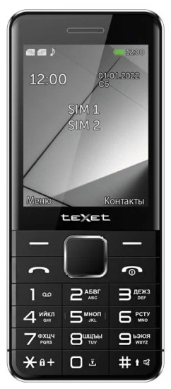 Кнопочный телефон TeXet TM-425 (черный) - фото 1 - id-p219601271