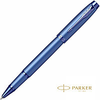 Ручка-роллер Parker "IM Monochrome T328 Blue PVD", 0,5 мм, синий, стерж. черный
