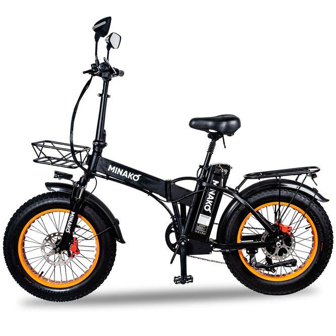 Электровелосипед Minako F10 Оранжевый обод - фото 2 - id-p219634101