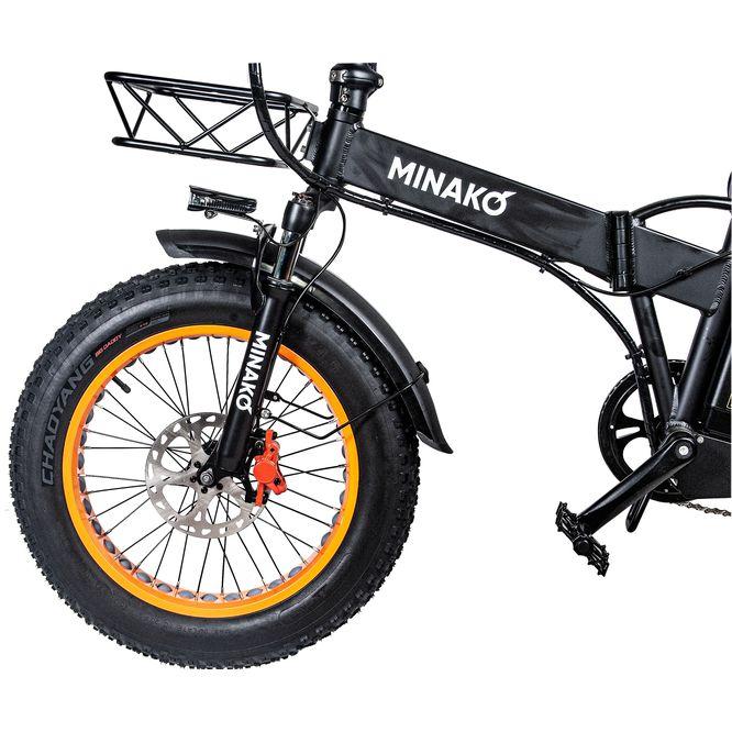 Электровелосипед Minako F10 Оранжевый обод - фото 3 - id-p219634101