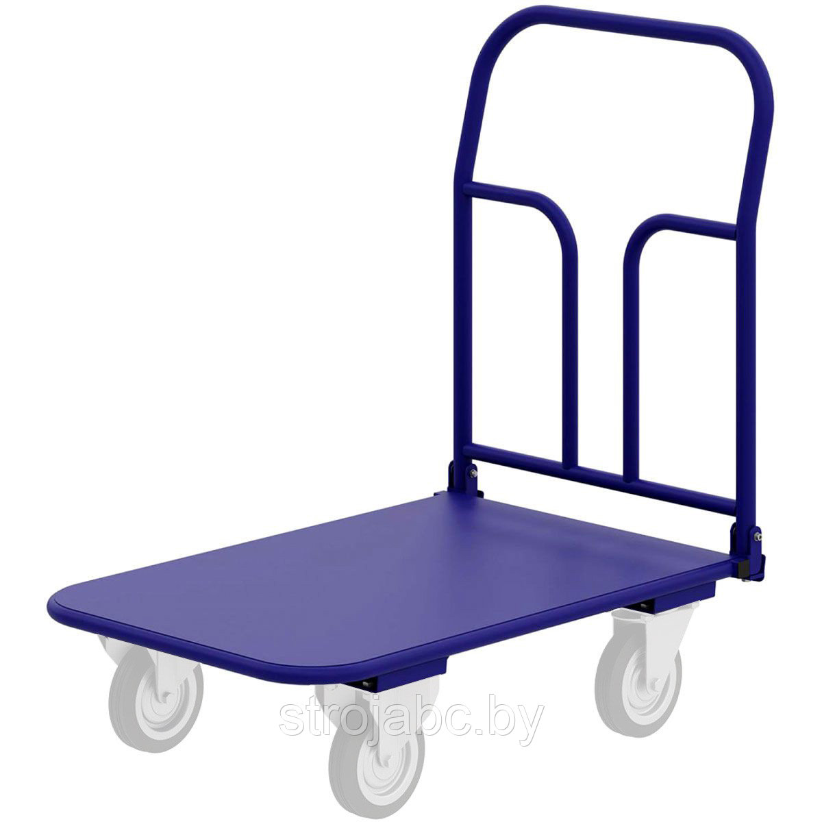 Тележка платформенная складная ручка, педаль. ТПСР 2 М (600х900) без колёс