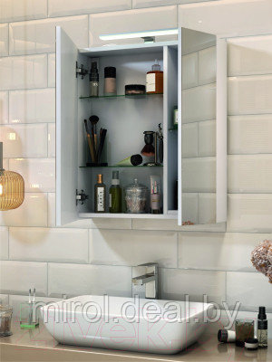 Шкаф с зеркалом для ванной Vigo Plaza 600 - фото 3 - id-p219635593