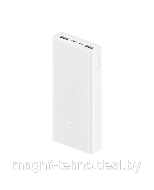 Внешний аккумулятор Xiaomi Mi Power Bank 3 PLM18ZM USB-C 20000mAh (белый) - фото 1 - id-p219635904