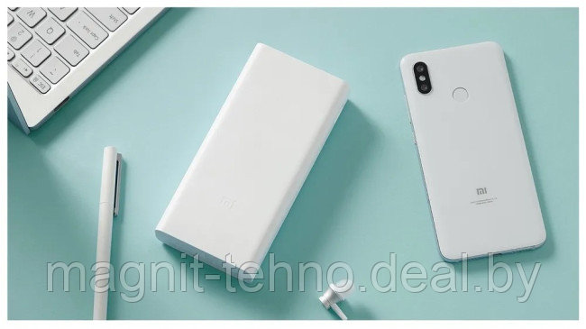 Внешний аккумулятор Xiaomi Mi Power Bank 3 PLM18ZM USB-C 20000mAh (белый) - фото 4 - id-p219635904
