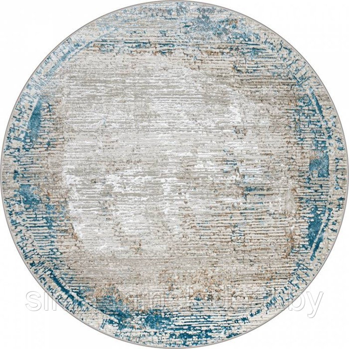 Ковёр круглый Eliza 38548A, размер 200x200 см, цвет blue fls/cream fls - фото 1 - id-p219640112