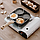 Порционная алюминиевая сковородка с антипригарным покрытием frying pan (4 секции, съемная бакелитовая ручка, фото 2