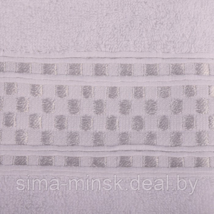 Полотенце махровое с бордюром Glamour, размер 50x90 см, цвет белый, 500 гр - фото 4 - id-p219640429