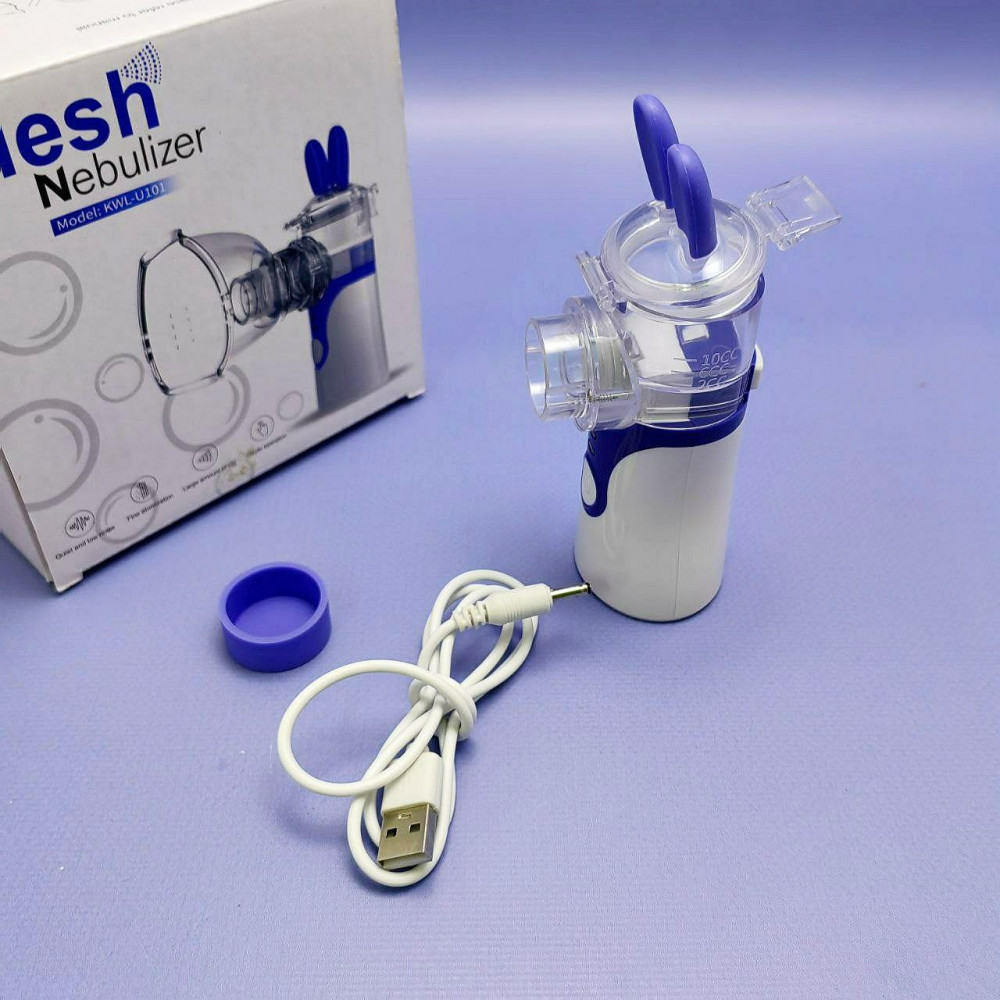 Компактный ультразвуковой ингалятор для детей и взрослых MESH Nebulizer KWL-U101 (3 насадки, 3 режима распылен - фото 7 - id-p219642608