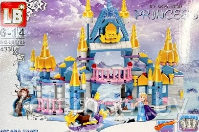 Детский конструктор для девочек Холодное сердце ледяной замок Эльзы frozen LB2105, аналог лего lego 433 детали - фото 1 - id-p219642827