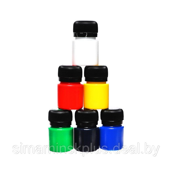 Краска по ткани, набор 6 цветов х 20 мл, ЗХК Decola, акриловая на водной основе (2941025) - фото 4 - id-p219643066