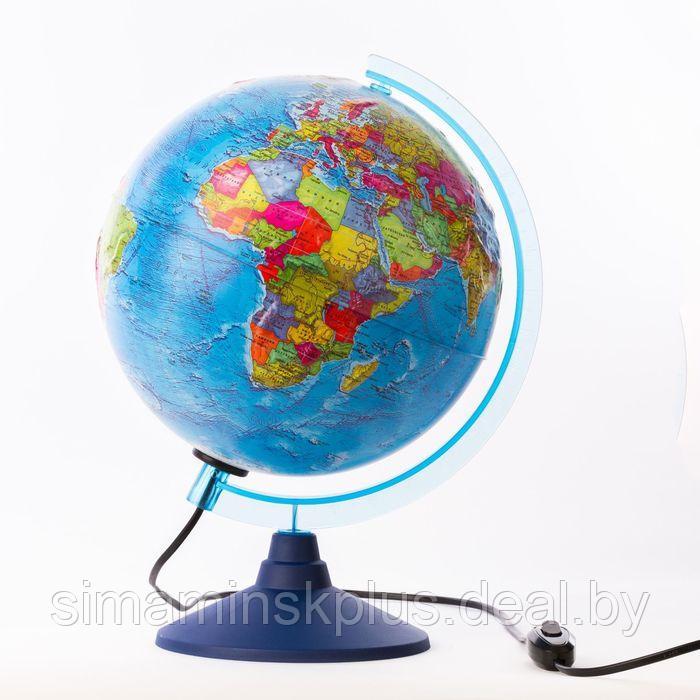 Глoбус политический рельефный «Классик Евро», диаметр 250 мм, с подсветкой - фото 1 - id-p219643071