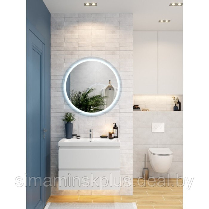 Зеркало Cersanit LED 012 design 72x72 см, с подсветкой, хол. тепл. свет, круглое - фото 3 - id-p219643282