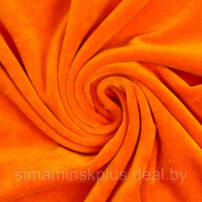 Лоскут Плюш на трикотажной основе,оранжевый 100*160см,100%п/э - фото 1 - id-p219644686