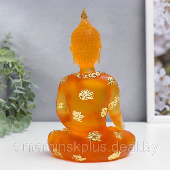 Сувенир полистоун "Будда Варада Мудра - приветствие" оранжевый 17х10х7 см - фото 3 - id-p219643352