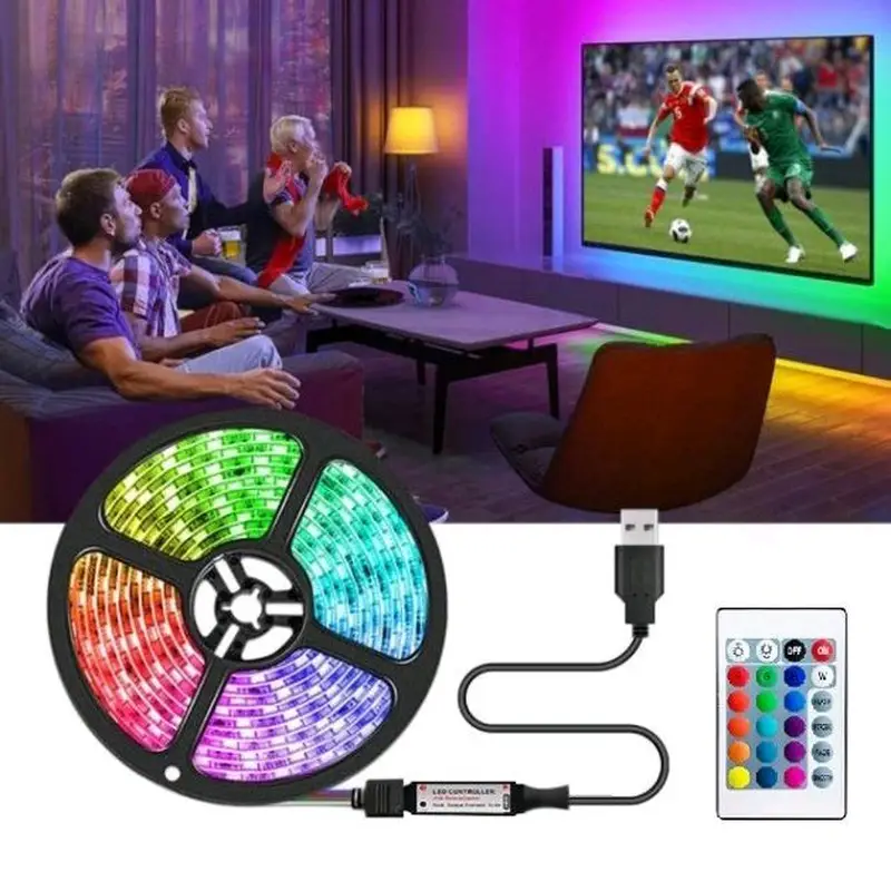 Светодиодная RGB лента с пультом и Bluetooth управлением, 5 м - фото 5 - id-p219645672