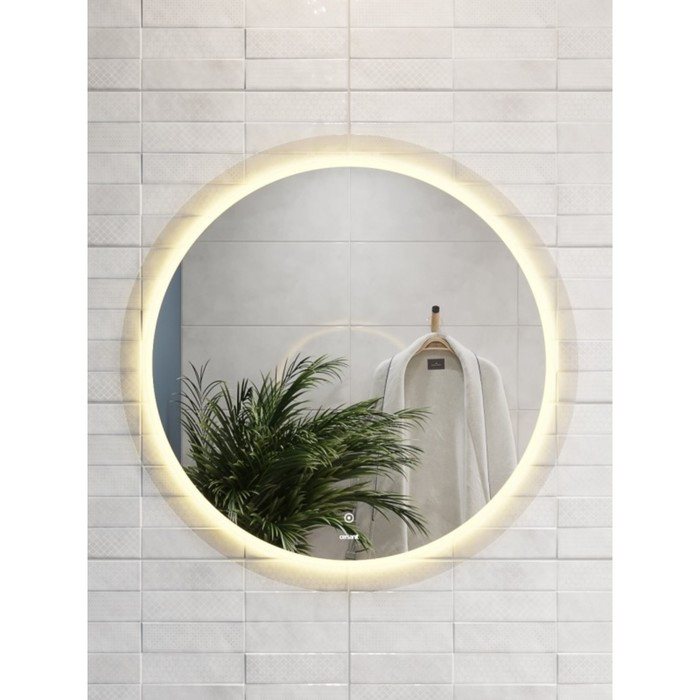 Зеркало Cersanit LED 012 design 72x72 см, с подсветкой, хол. тепл. свет, круглое - фото 4 - id-p219645945
