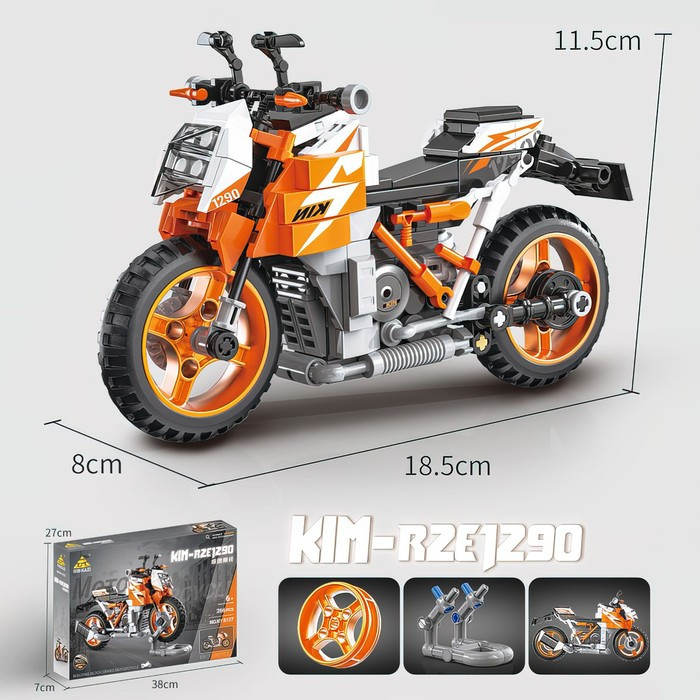 Конструктор Мото «Спортивный мотоцикл», 266 деталей - фото 2 - id-p219644212