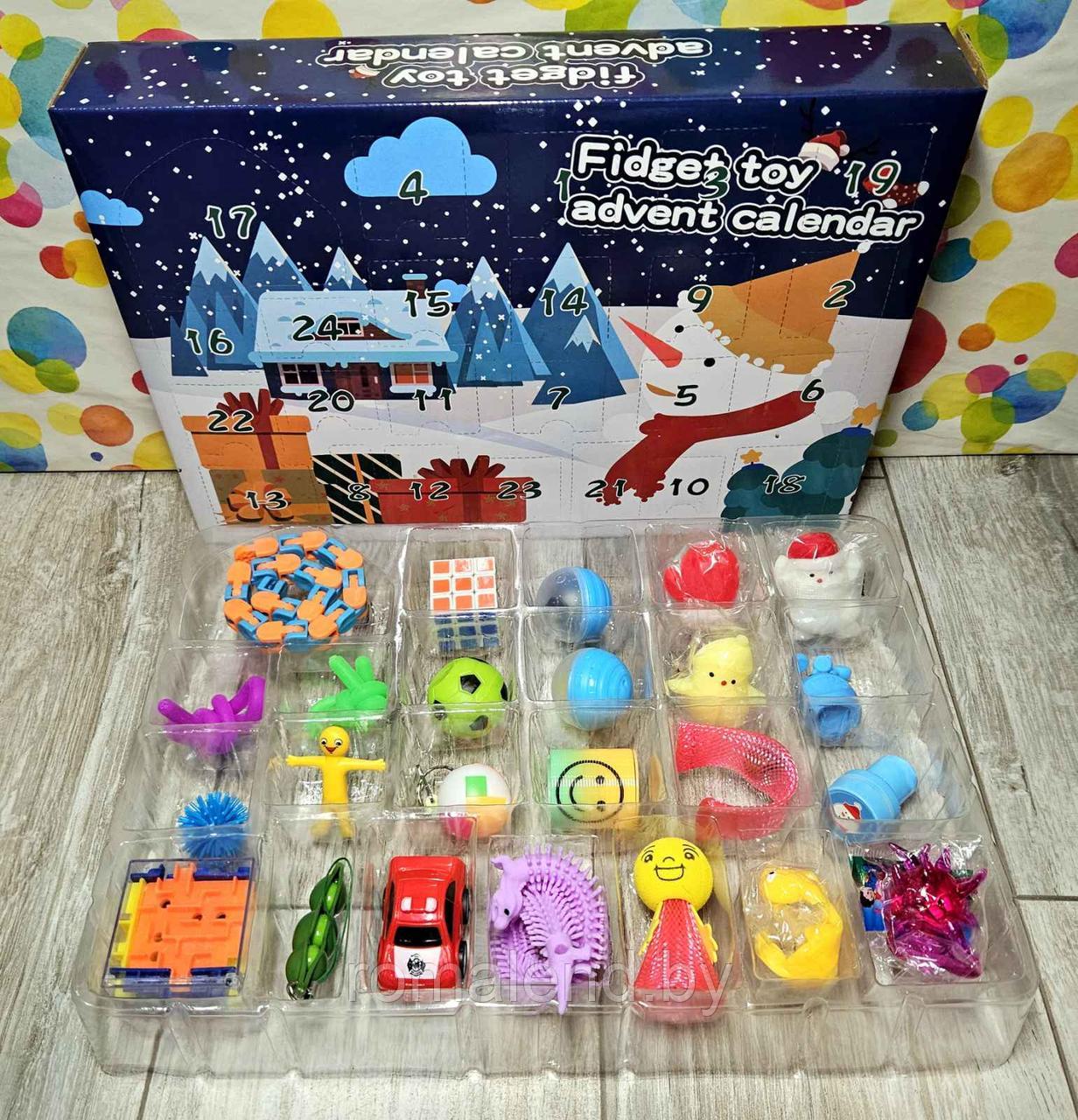Новогодний адвент календарь 24 дня с популярными игрушками - фото 2 - id-p169017813