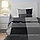 IKEA/ БРУНКРИСЛА пододеяльник и наволочка, 150x200/50x60 см, черный, фото 6