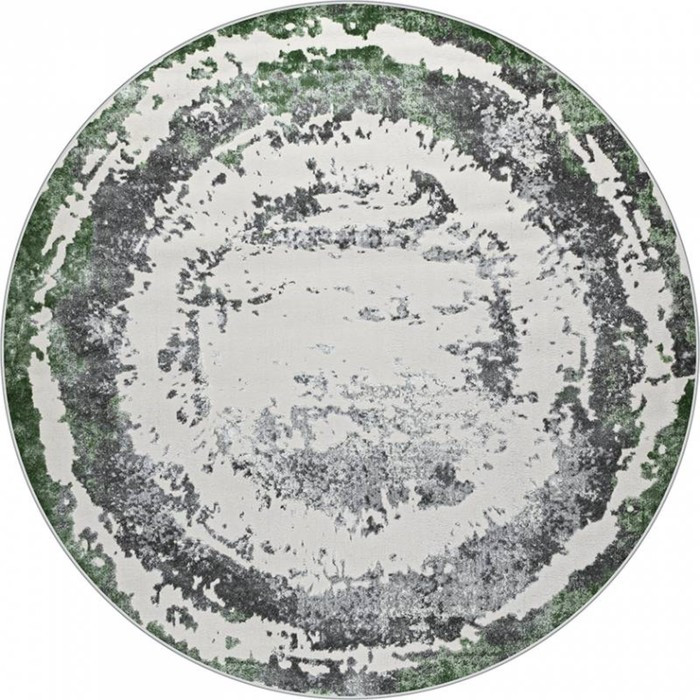 Ковёр круглый Kleopatra 36897J, размер 150x150 см, цвет green fls/l.grey - фото 1 - id-p219645216