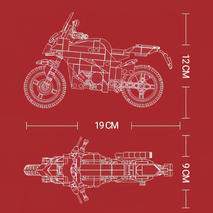Конструктор Мото «Спортивный мотоцикл», 300 деталей - фото 6 - id-p219644285