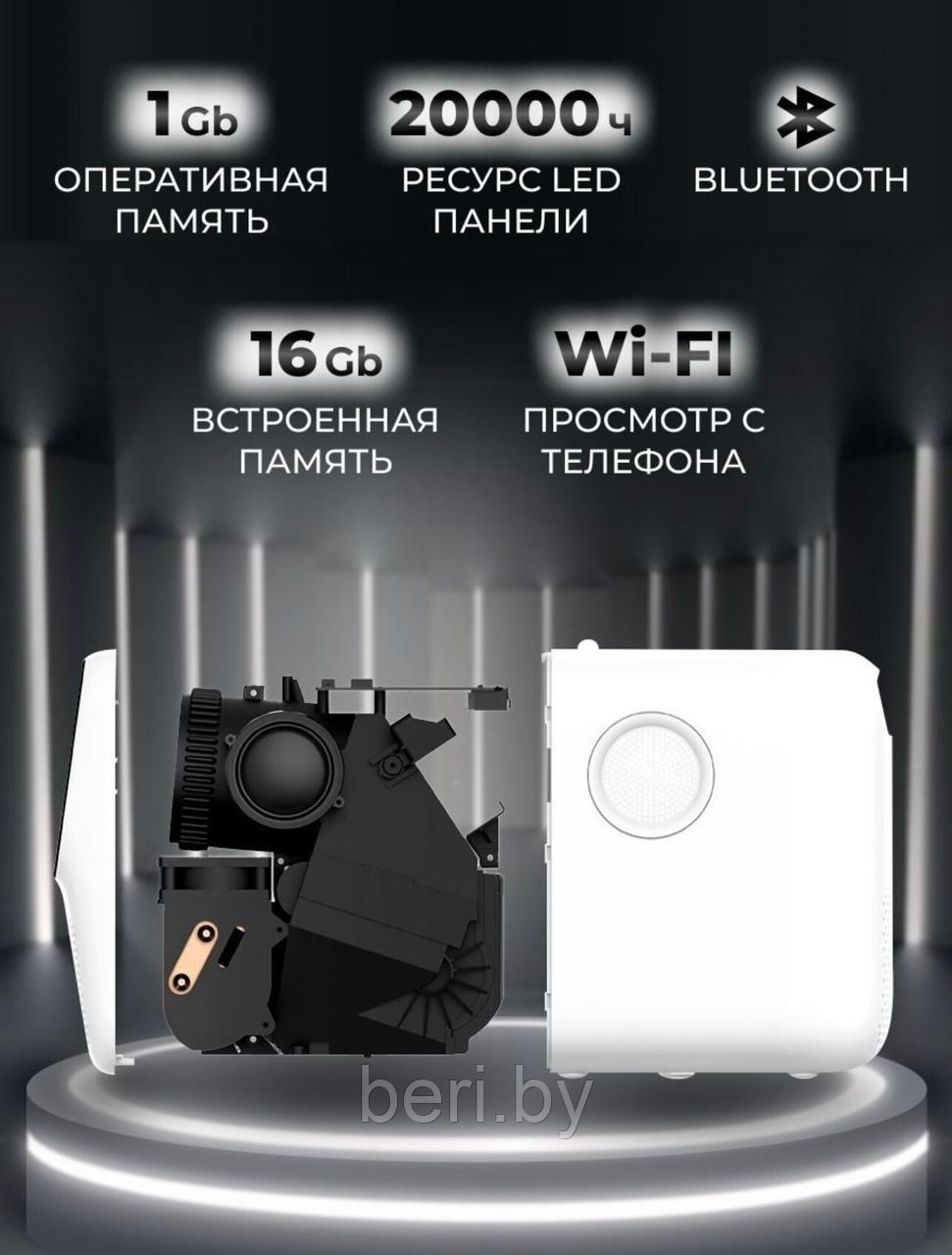 Проектор мультимедийный Lingbo T4 MAX, портативный мини проектор - фото 7 - id-p219647011