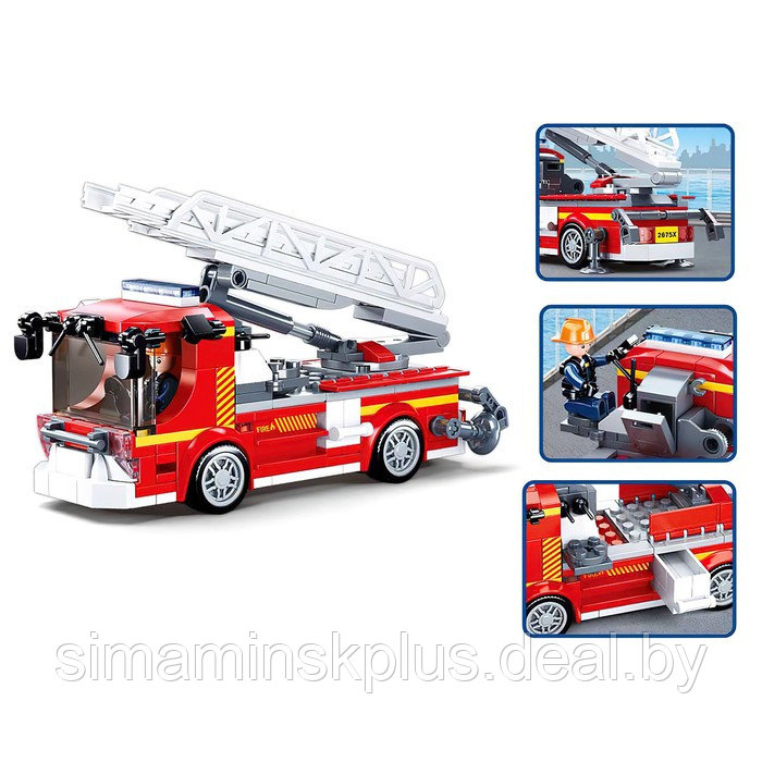 Конструктор Пожарный «Машина с лестницей», 343 детали - фото 4 - id-p219643815