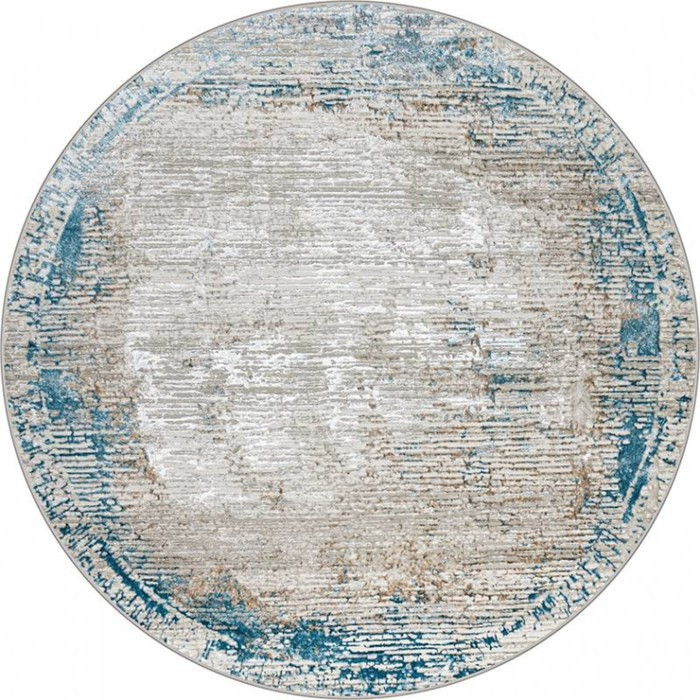Ковёр круглый Eliza 38548A, размер 200x200 см, цвет blue fls/cream fls - фото 1 - id-p219645324