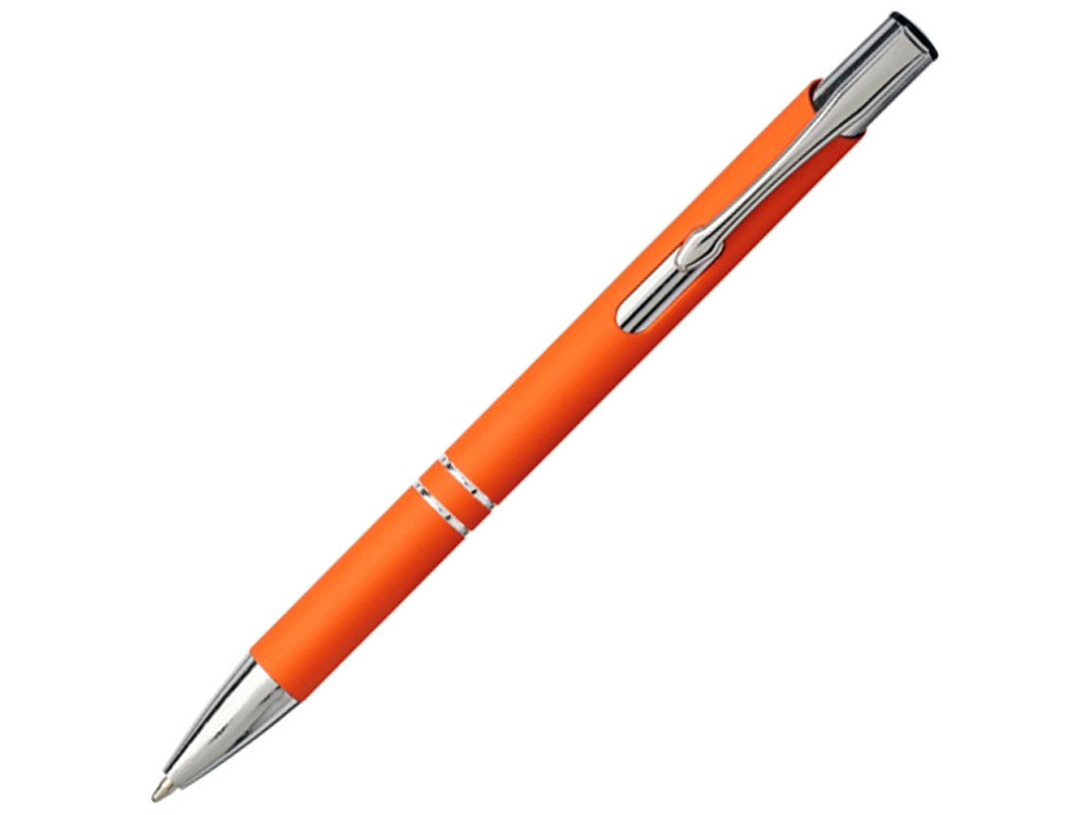 Шариковая кнопочная ручка Moneta с матовым антискользящим покрытием, оранжевый - фото 1 - id-p219647917