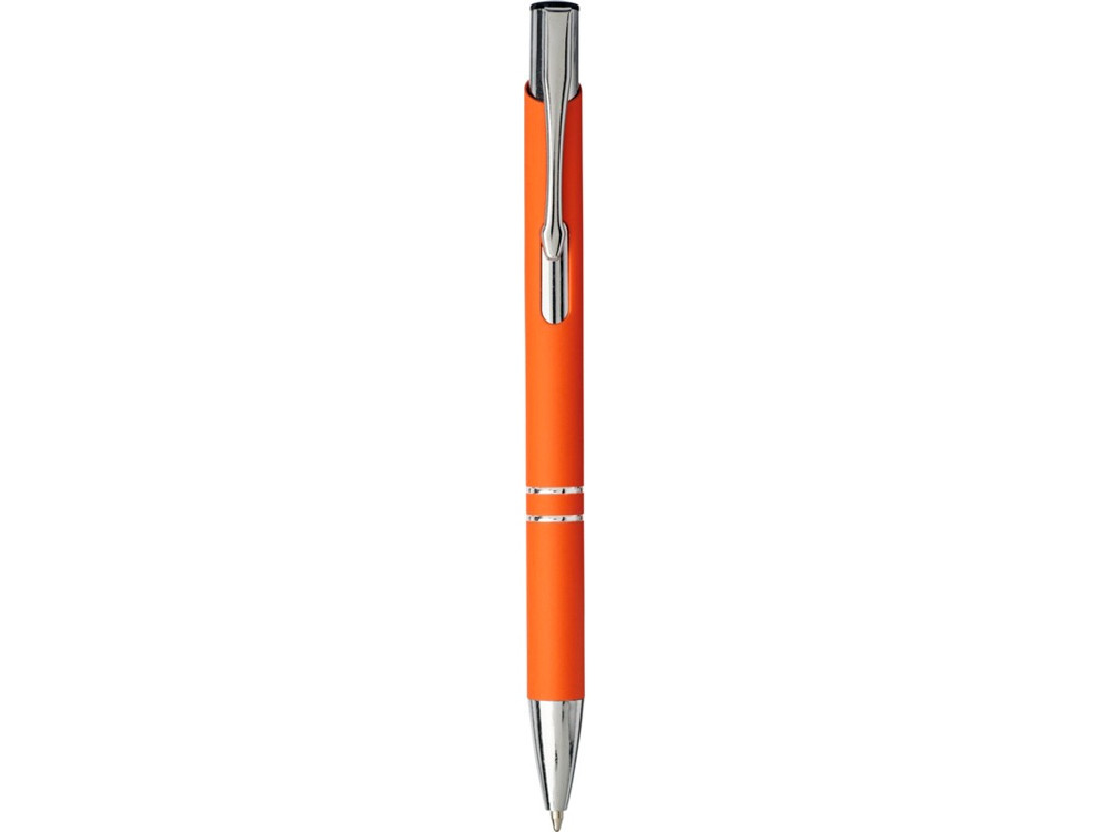Шариковая кнопочная ручка Moneta с матовым антискользящим покрытием, оранжевый - фото 2 - id-p219647917