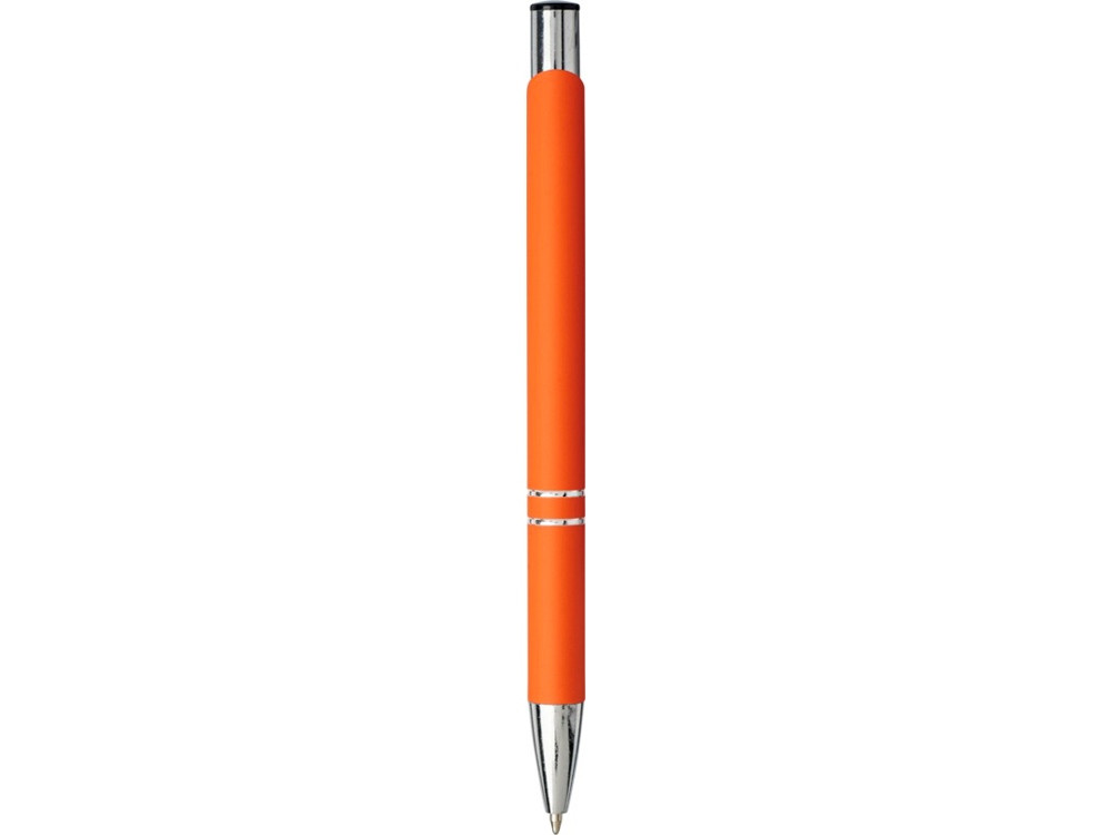 Шариковая кнопочная ручка Moneta с матовым антискользящим покрытием, оранжевый - фото 3 - id-p219647917