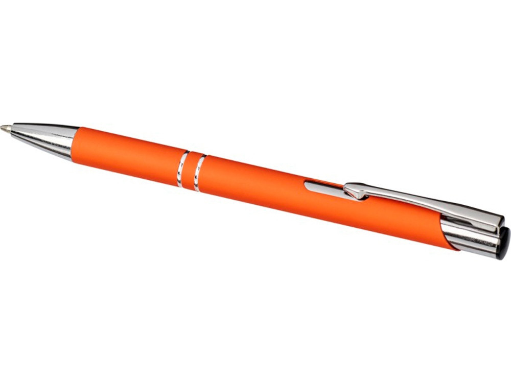 Шариковая кнопочная ручка Moneta с матовым антискользящим покрытием, оранжевый - фото 4 - id-p219647917