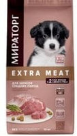 МИРАТОРГ Extra Meat для щенков средних пород от 3 до12 мес с телятиной,10 кг